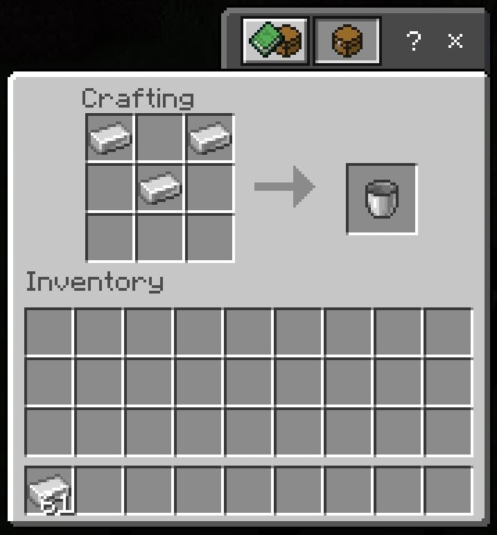 Make Bucket in Minecraft