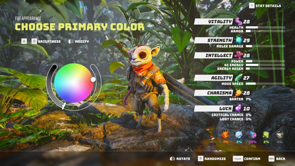 Biomutant The plush character customization section 1